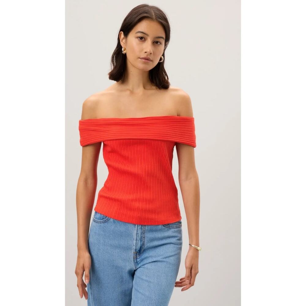 NWT Madewell Ribbed Off The Shoulder Top Size XS